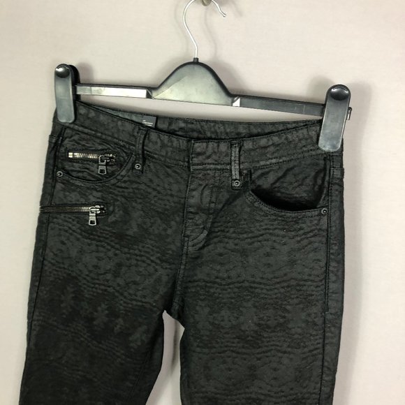 A/X Armani Exchange Black Texture Super Skinny Jean Size 26 - Picture 2 of 8